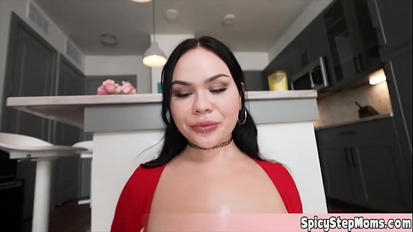 Busty and chubby stepmother Brynn just cant stop sucking cock even if her hubby is out of town