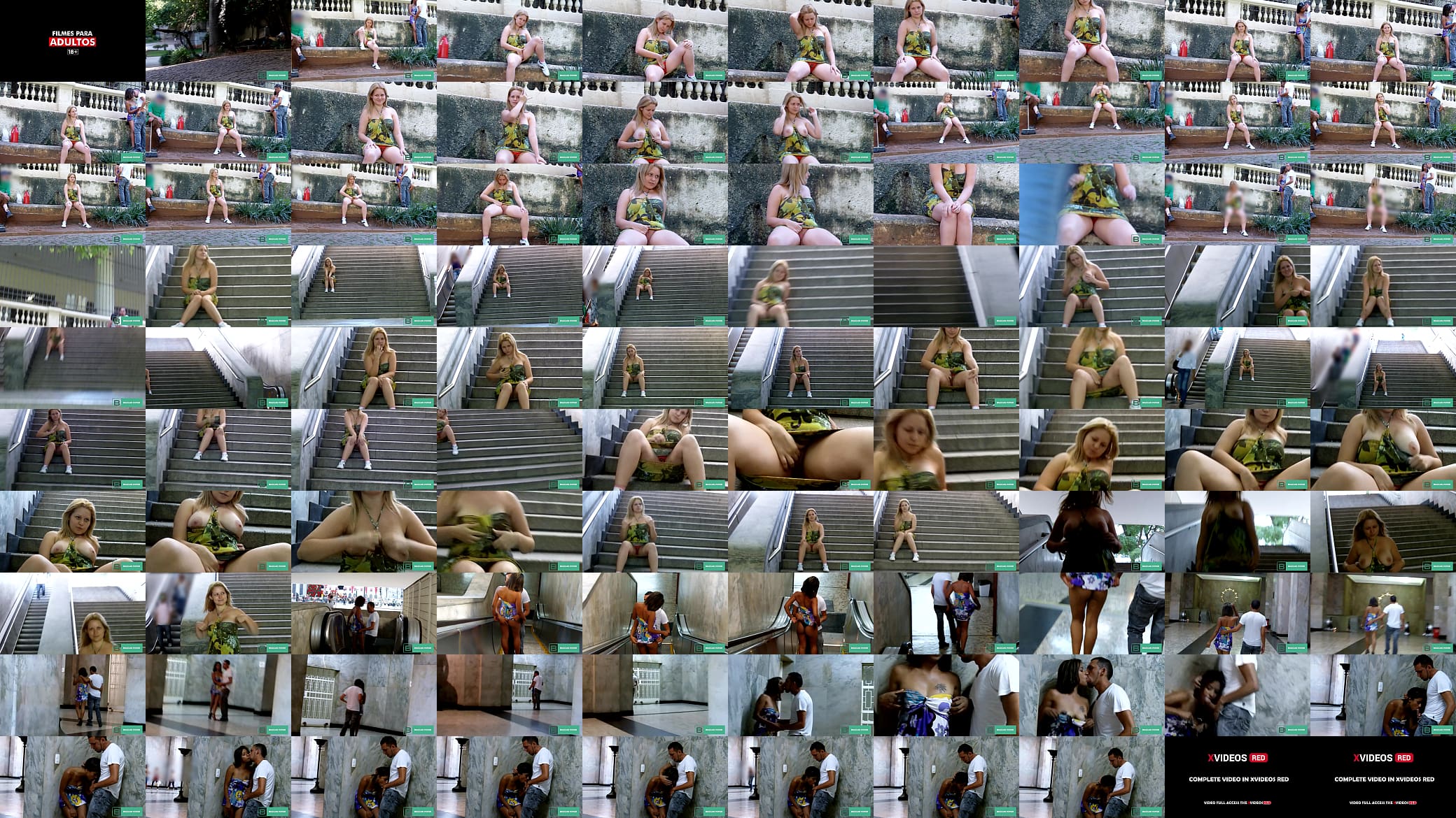 Loira se exibi nas ruas de S&atilde;o Paulo, vai at&eacute; o metr&ocirc; e mostra a buceta, e amiga faz boquete dentro da esta&ccedil;&atilde;o. ( Completo no xvideos red ) 预览图