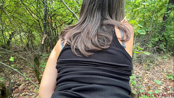 He cum in my mouth after fuck me in the woods