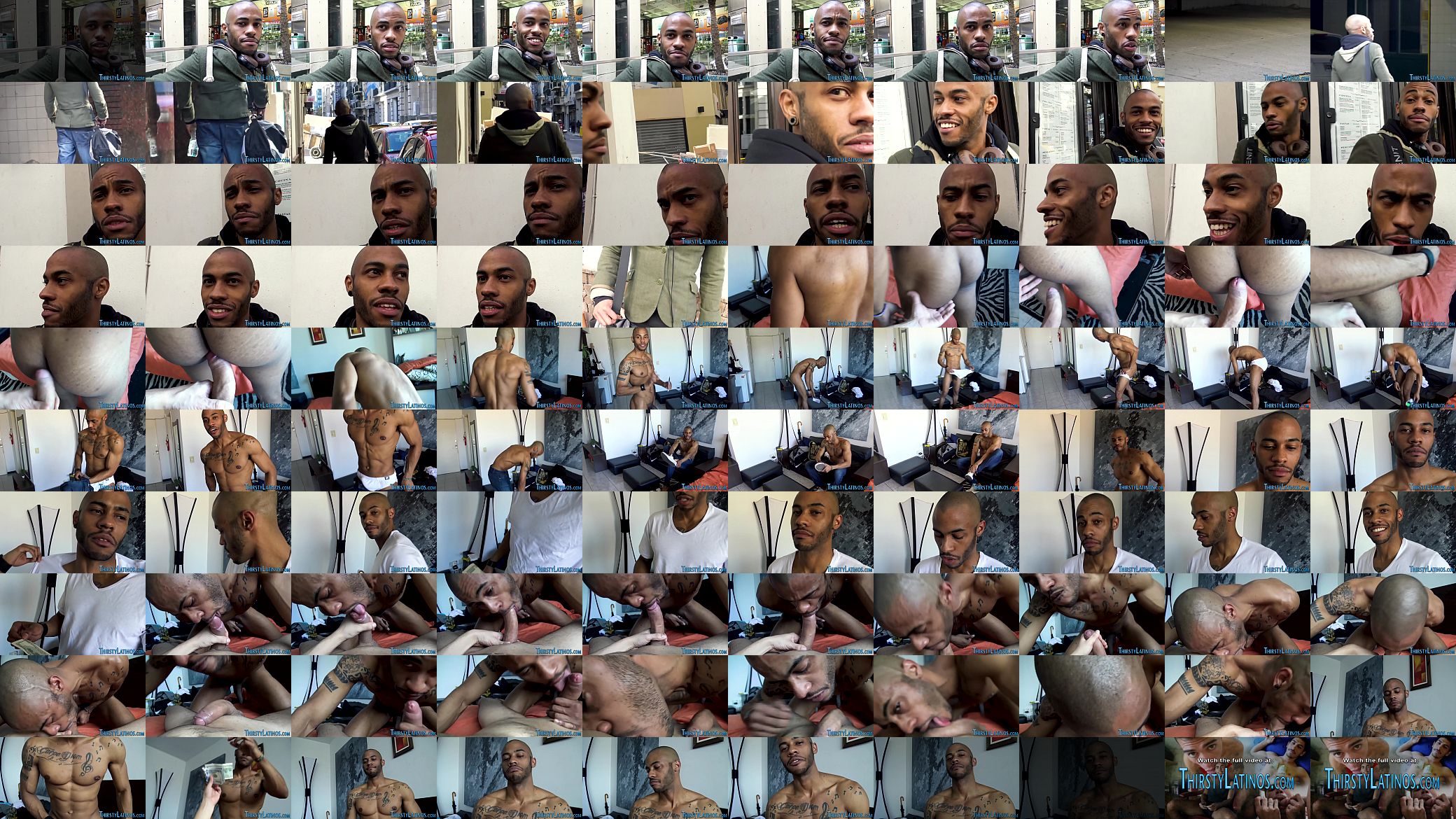 Ripped ebony latino gobbles big cock 预览图