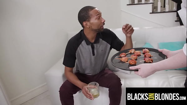 Download Video - Sexy Waitress HAZEL MOORE Gangbanged at Dinner Party - BlacksOnBlondes