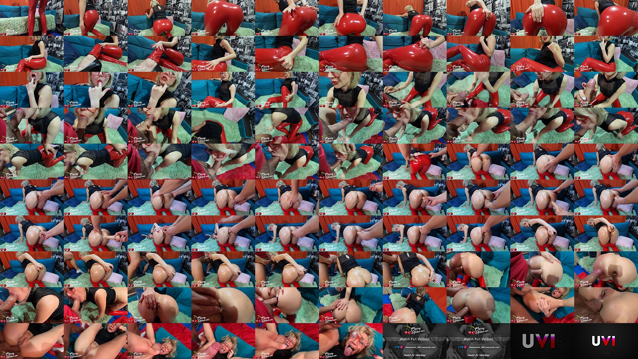 Hot Milf Deep Blowjob and Hard Fuck Holes - Red Latex 预览图