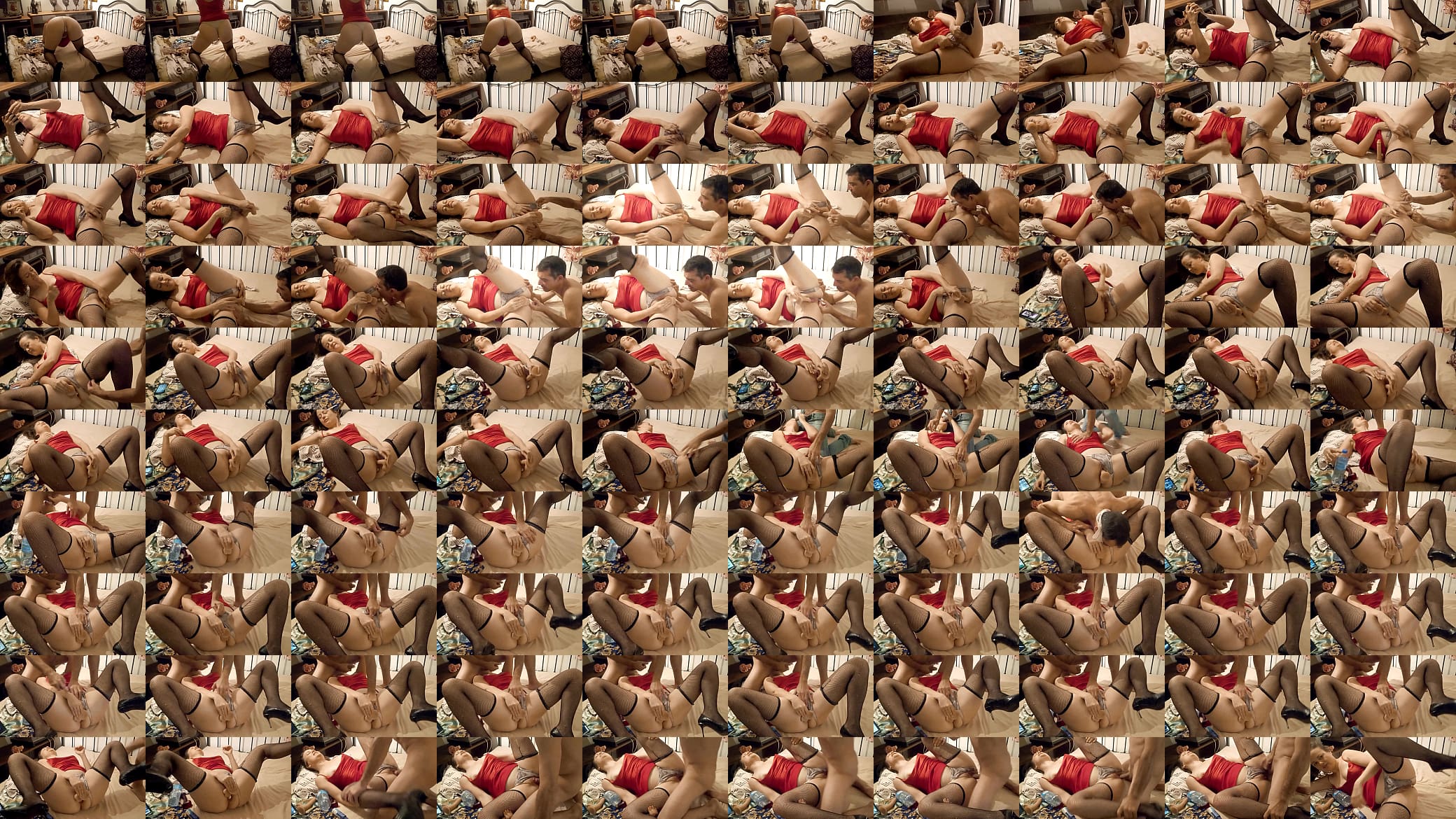 1401 tec 01 - Satin Red Dress, Lingerie, Clothed Sex, Fully Sex - Deeping, Blowing, Rimming, Fucking 预览图