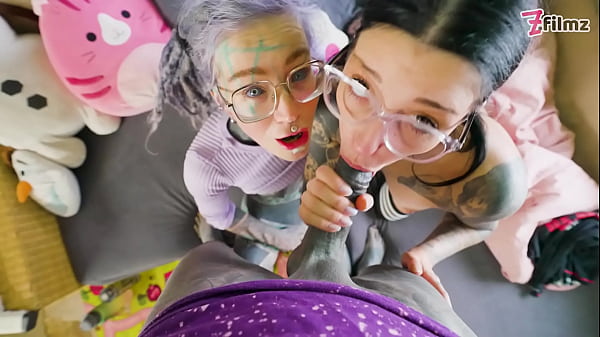 POV Tattooed Dick Threesome Ass Fucking