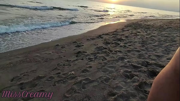 Download Video - French Milf Blowjob Amateur on Nude Beach public to stranger with Cumshot 02 - MissCreamy