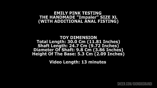Emily Pink Testing The Handmade Impaler Size XL (With Additional Anal Fisting) TWT166