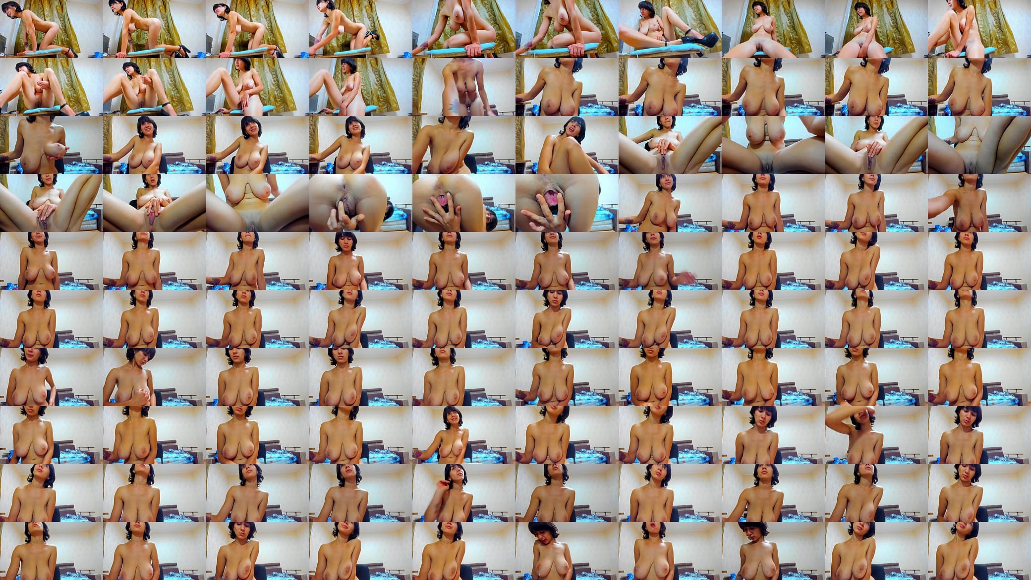 Voluptuous Myla Angel on high heels, boobs play, pussy stretch and fingering, many positions! 预览图