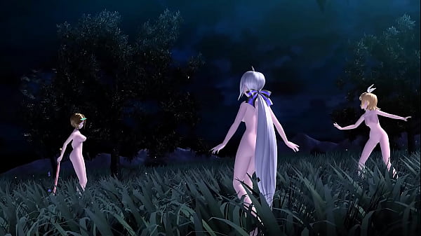 Kagamine Rin, Meiko & Haku Project diva Nude Mod Full Nude