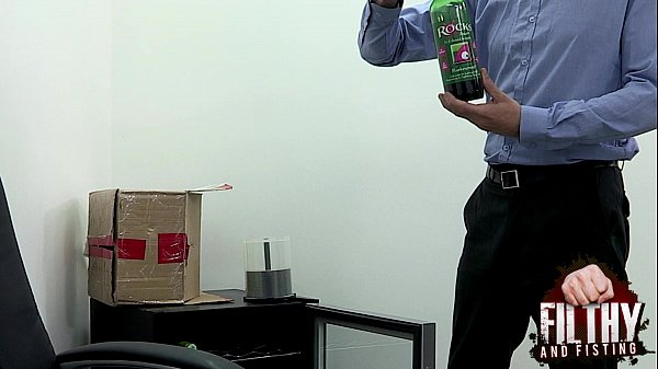 This secretary gets boxed and fisted