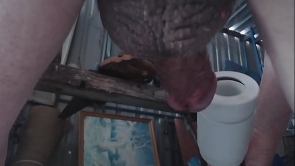 Close up cum in shed