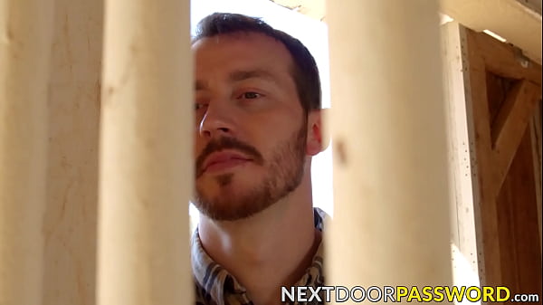 Three horny guys pounding and blowing their big...