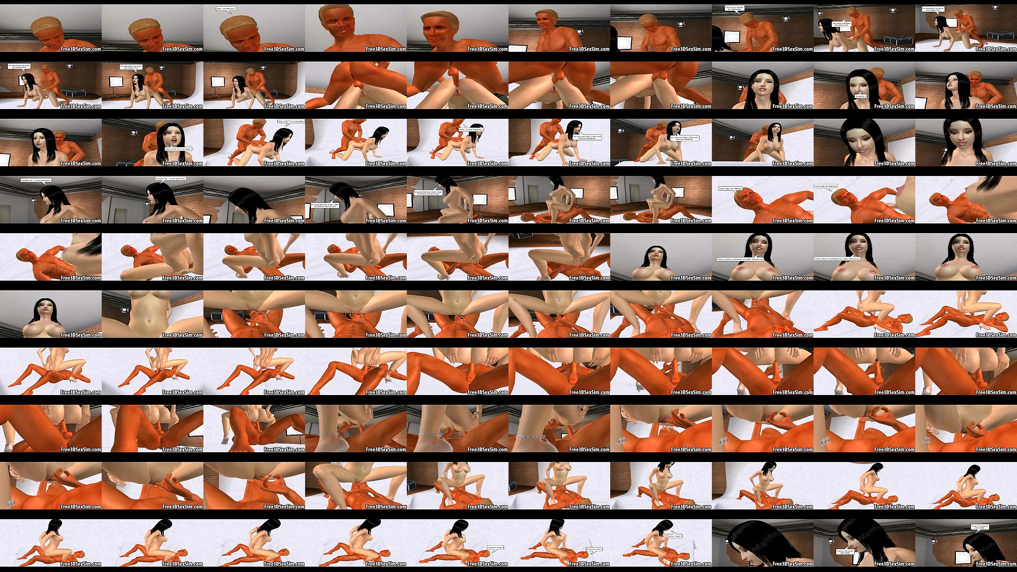 Sexy 3D cartoon brunette getting fucked hard anally 预览图