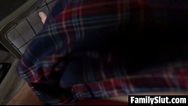 Annoying Stepdad Finally Shuts Up When I Let Him Fuck Me in My Booty Shorts 8 min