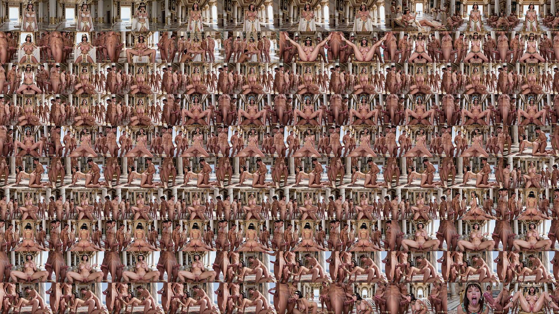 Cleopatra gets gangbanged by her slaves (AI generated) 预览图