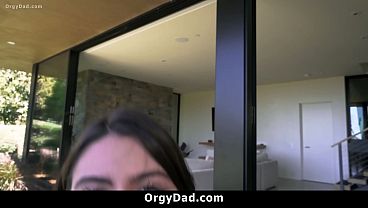 Stepdad Helps His Stepdaughter Complete the Facial Challenge by Letting Her Suck His Cock - Orgydad