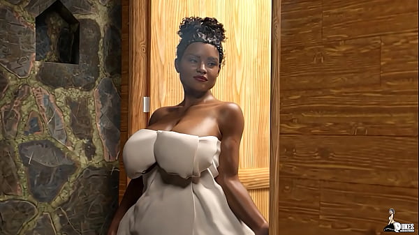 Thick Ebony Babe gets kicked down in her apartment