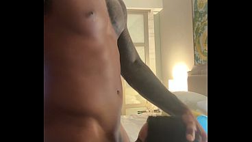 Thick latina slurping cum