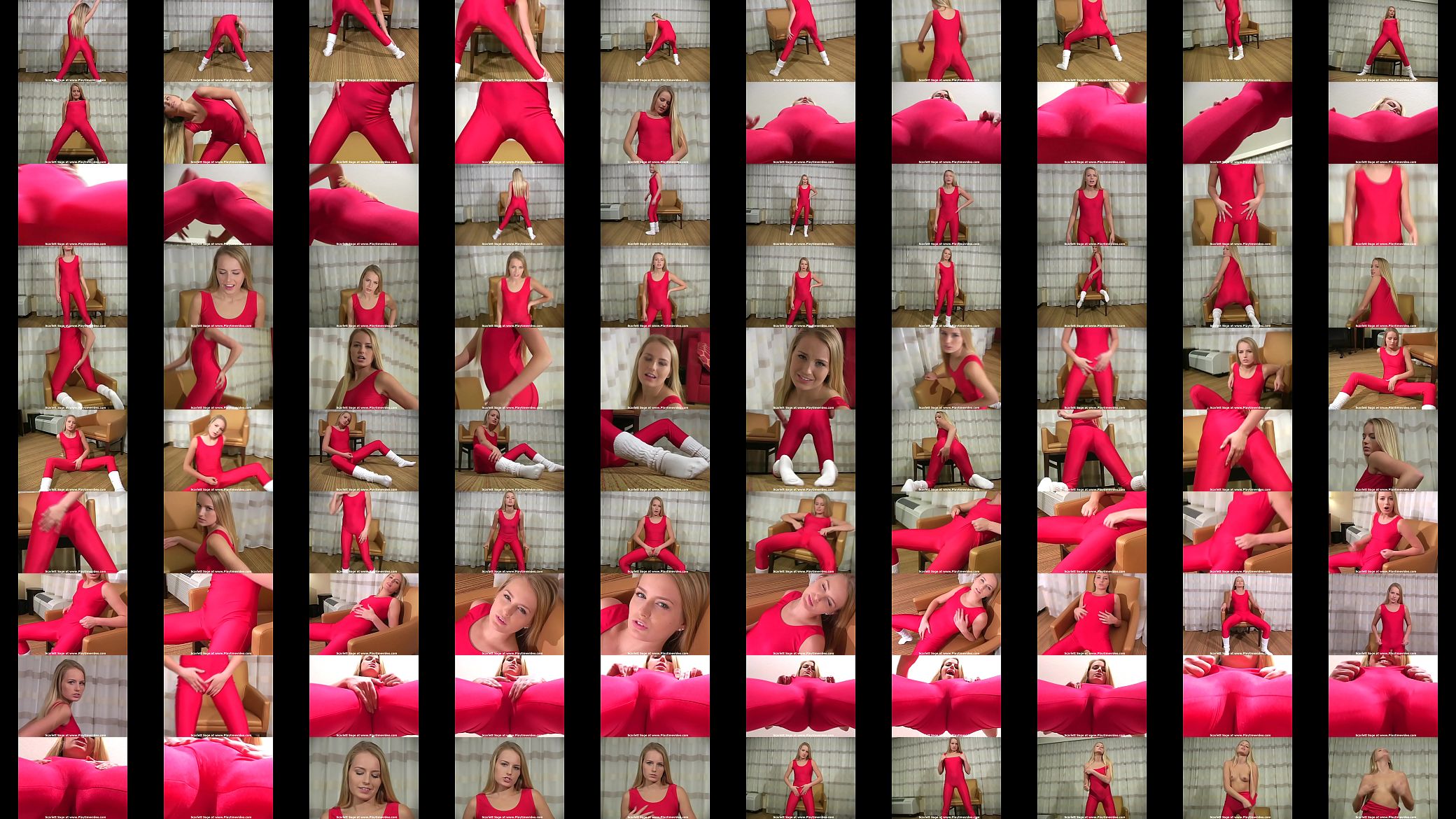 Scarlett Sage 19 Year Old 80&#039;s SPANDEX Unitard Bratty Girl JOI! 预览图