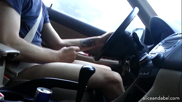 nude in car drive flashing