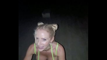 Blonde Raver Slut Takes You To Rooftop To Suck And Fuck You