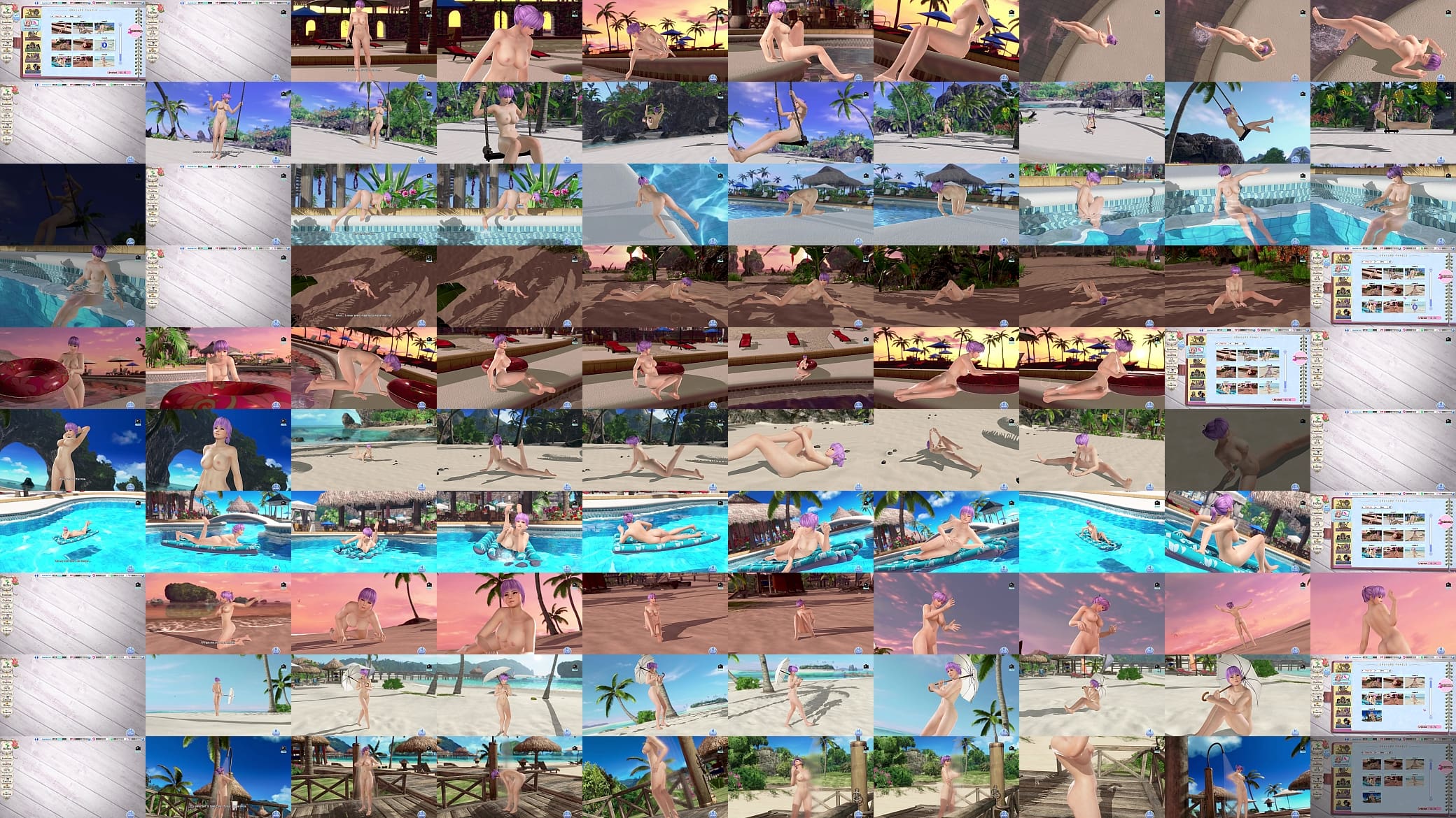 DOAX Venus Vacation Ayane Nude Mod All Gravure Panels 1-10 English 预览图