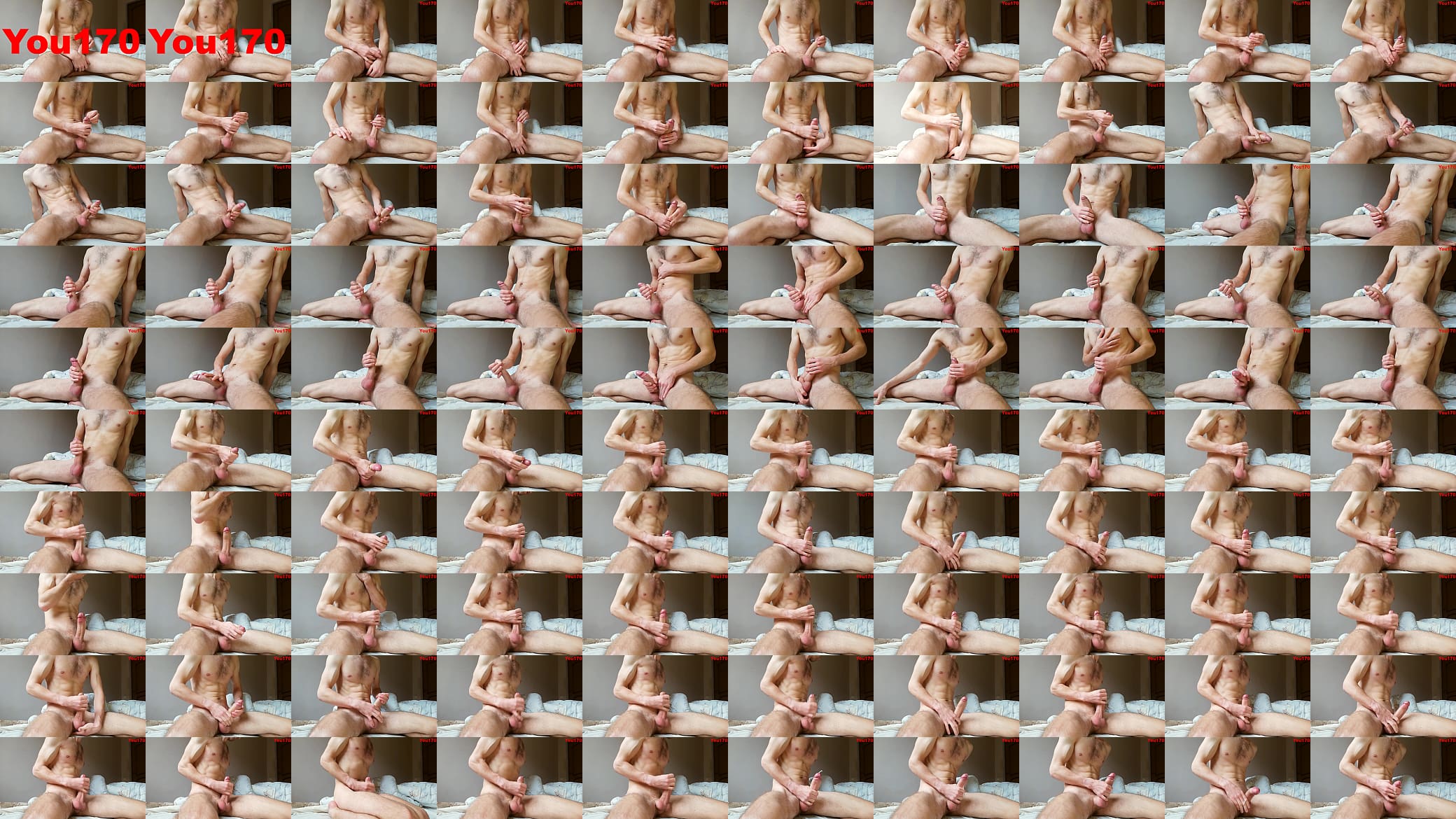 the guy groans caresses himself and his body and brings the penis to orgasm You170 预览图