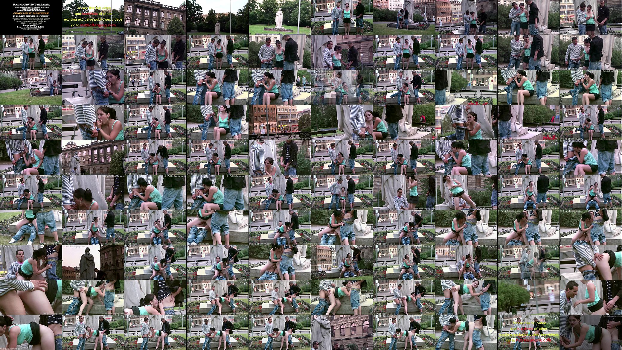 Public sex threesome in the center of a city with a young cute teen girl 预览图