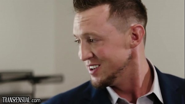 Download Video - TransSensual Casey Kisses Makes a Pass at Studly Office Hunk