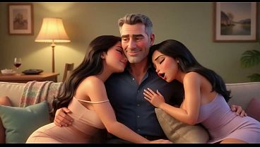 Two Adult Sisters in Law Share Their Secret Encounters with Attractive Older Family Men (AI generated)