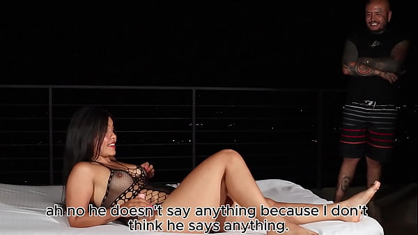 Camila Henao tastes and rides her 's big cock - Felipe Skull