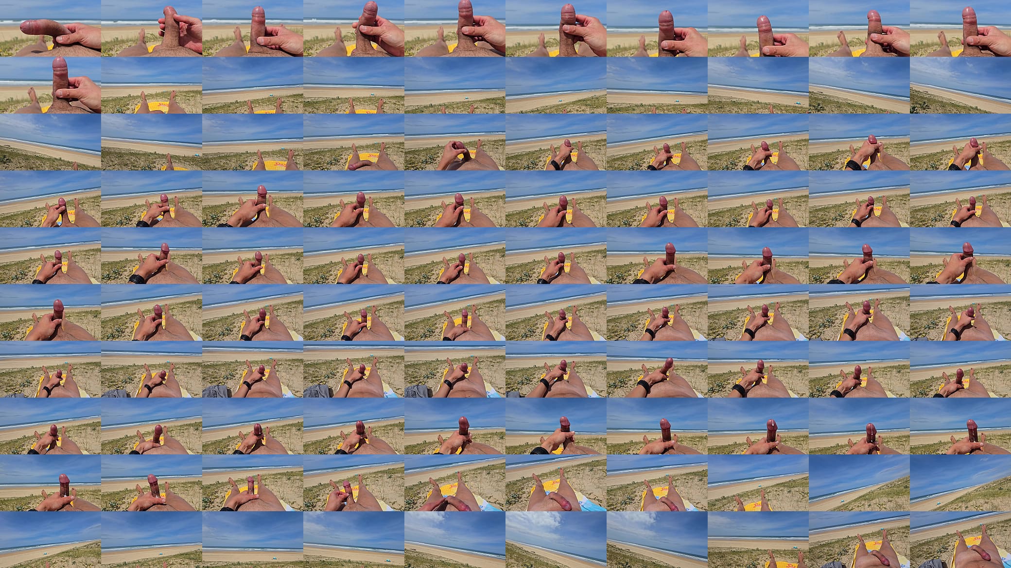 naked outdoor wank at the public beach 预览图