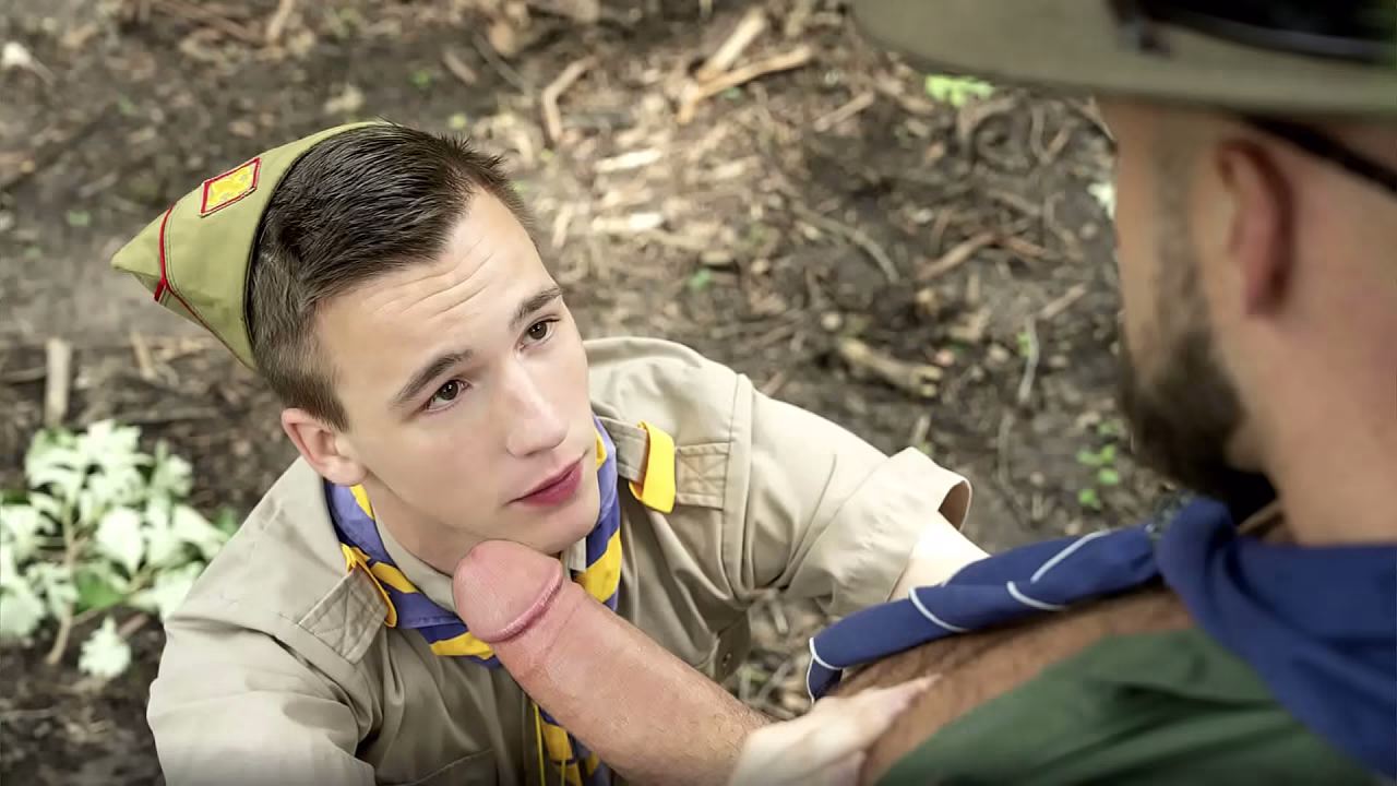 OPEN YOUR MOUTH, BOY! Scout boy Zac Steele has gay sex with Adam Snow! Watching this scene makes my mouth water and my hole twitch!