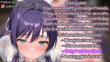 Girls from Mankitsu Happening presented a special gift (Sex JOI)