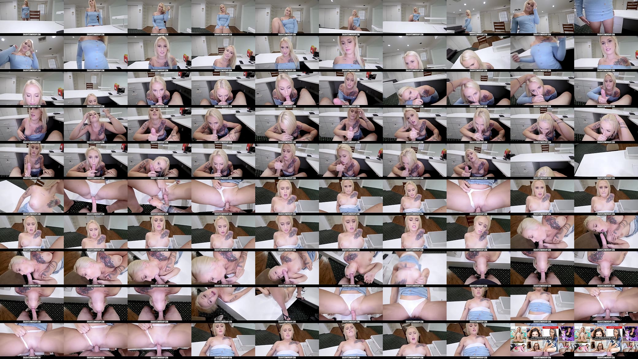 Blonde Teen stepdaughter Layla Love Fucked By Her stepdad On His Work Desk POV 预览图