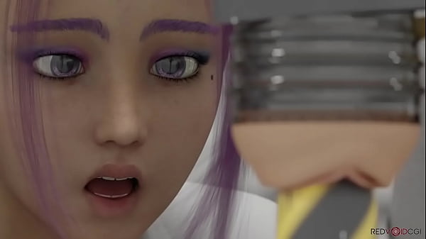 All The Way Through by Redvoidcgi (Futanari impaled by a machine has the best orgasm ever)