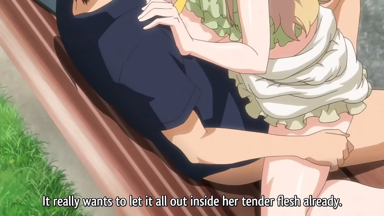 Hentai teens fucking in public park