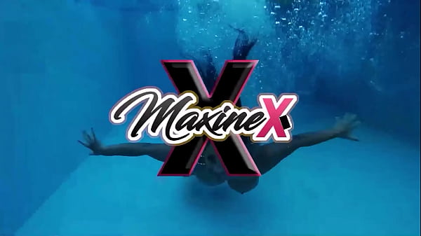 Swimming & Masturbating Late At Night! Maxine X Fucks BBC Dildo!