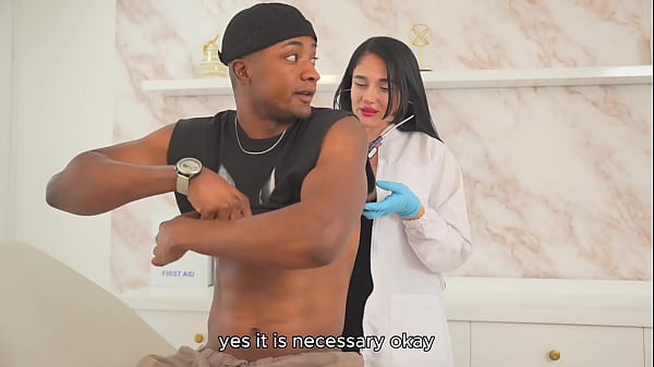 Curing Patients Pain with a Deep Throat and Huge BBC Interracial Clinic Fuck