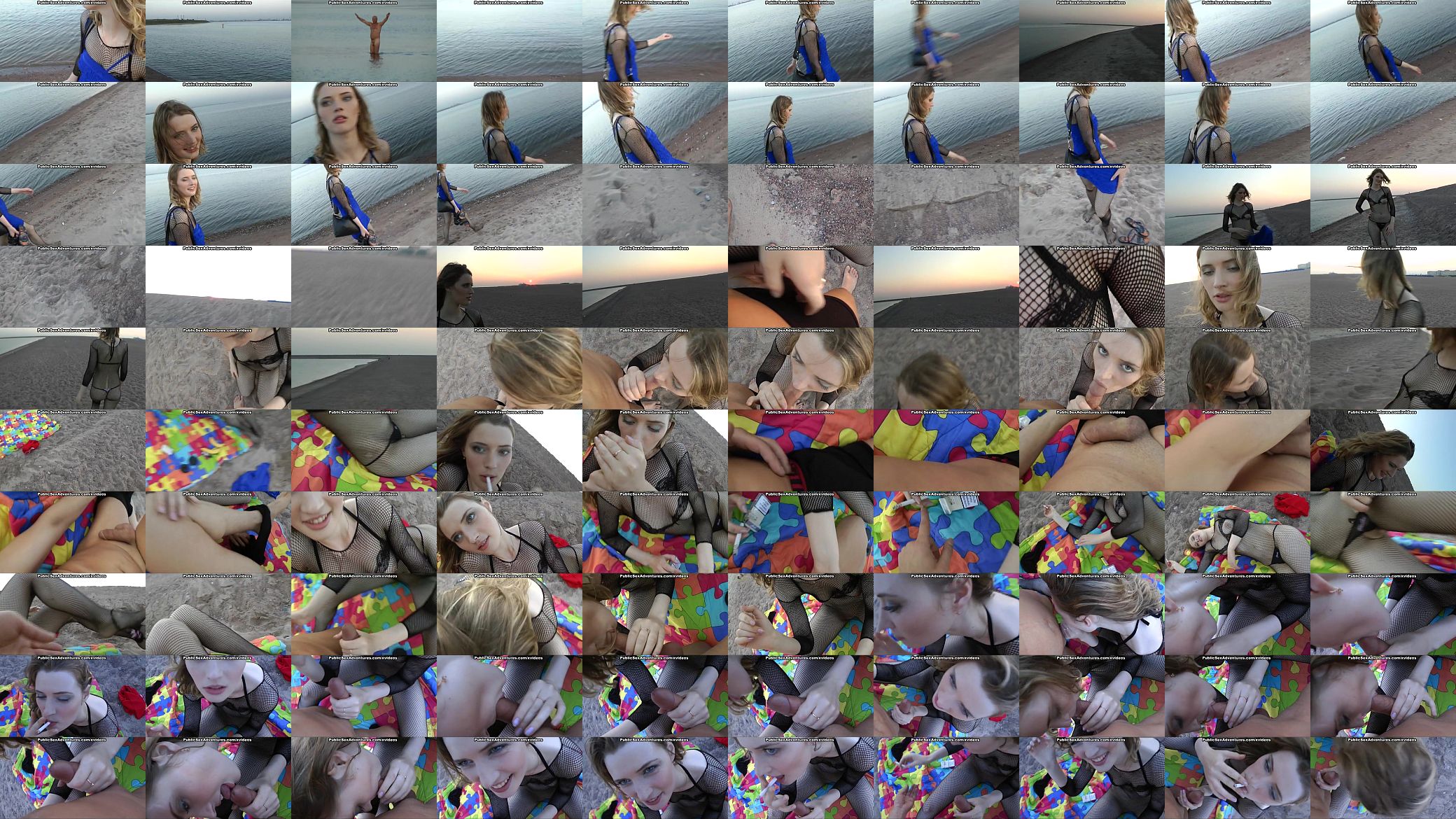 Girl in fishnets blowing 预览图