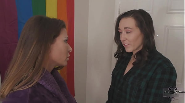 Sinn Sage And Her Lesbian Lover Ariel X Play With A Big Strap-On Dildo
