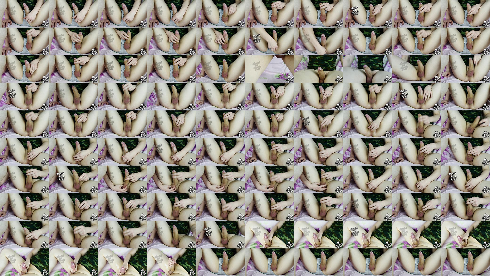 Close-Up Strong Erection Big Fat Cock Military T-Shirt Jerking Off, Orgasm Without The Help Of Hands 预览图