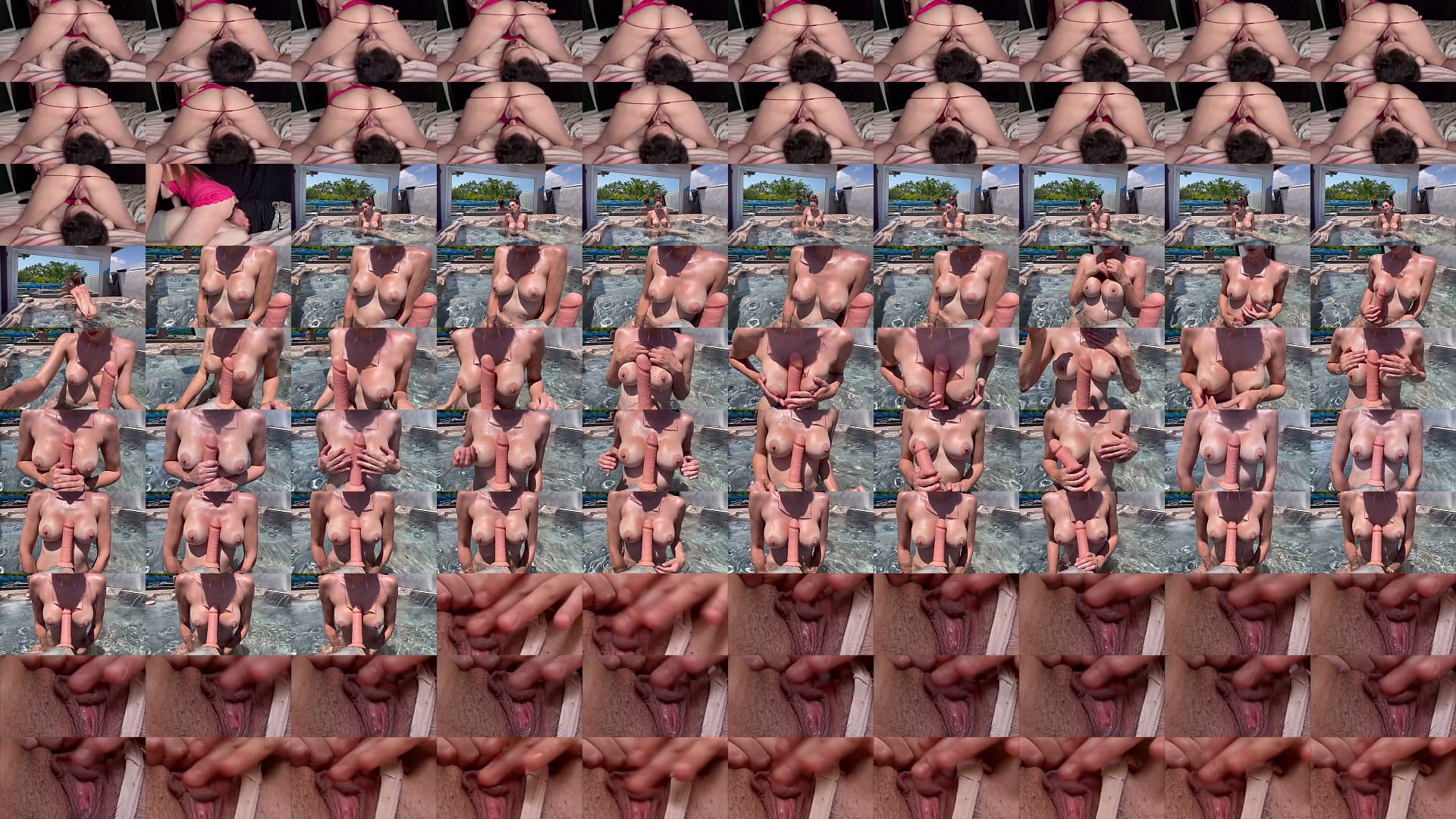 Italian Artemisia Love pussy facesitting session with old man and masturbation session outdoor in the jacuzzi 预览图