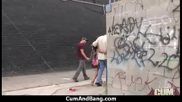 Nice ebony fucked by several white guys in all holes 16