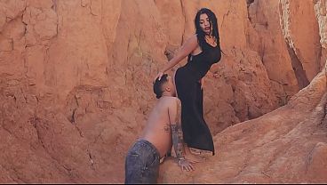 IN THE MIDDLE OF THE DESERT A HORNY GODDESS APPEARS LOOKING FOR SOMEONE TO FUCK HER - AAROON MUSH