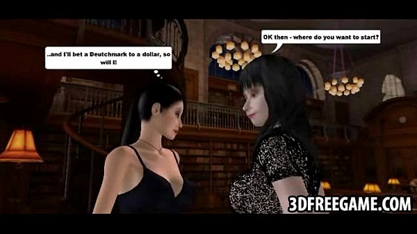 These two sexy 3D big tit babes are chatting
