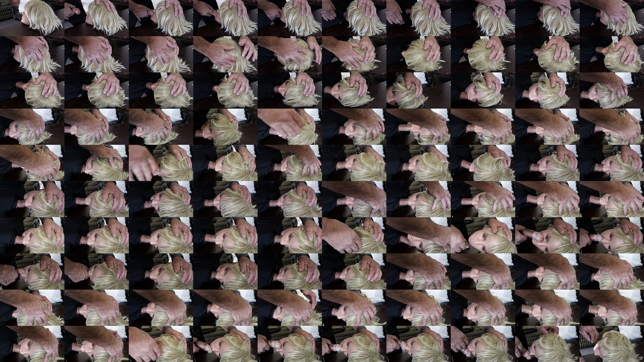 Pale Whore Upside Down Sloppy Face Fuck with Doll Head, Chocked her with my Cock down her throat, Jacked off on doll, Perfect  Blonde -Muscular Jane Darlling JY Sex Doll -Slut-Face Fuck- FAT COCK ROUGH DEEPTHROAT SLUT BITCH -CUMSHOT- 预览图