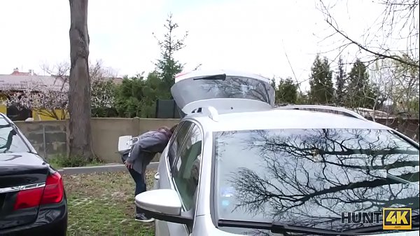 HUNT4K. Couple has no money for car so why teen redhead undresses