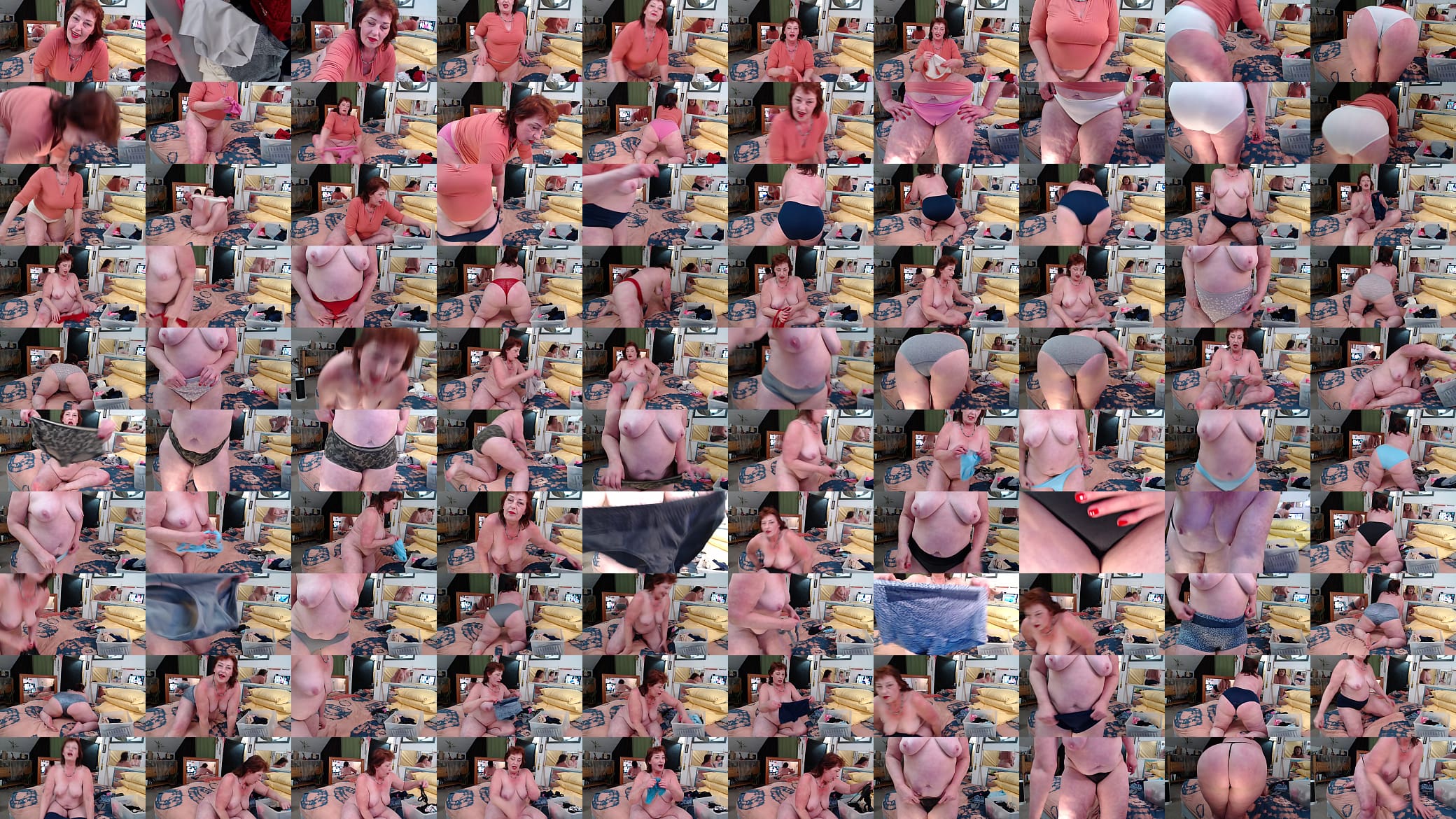 961 Aprils Panty Parade from the hottie with the crazy body DawnSkye1962. Watch her wiggle and juggle changing into and out of 14 pair of panties 预览图