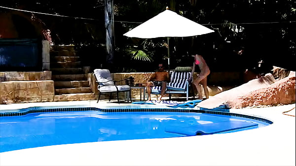 EMMA HAIZE Poolside Huge Cock POV Deepthroat Blowjob and Facial
