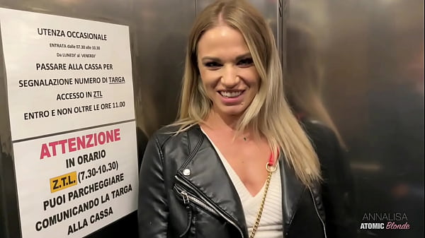 Risky Public Blowjob: Blonde Slut Swallows It All